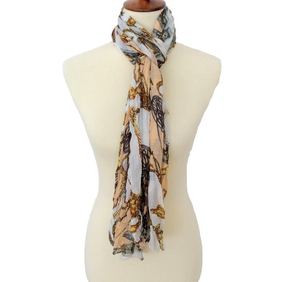 Long Colorful Lightweight Scarf - Picture 1 of 3